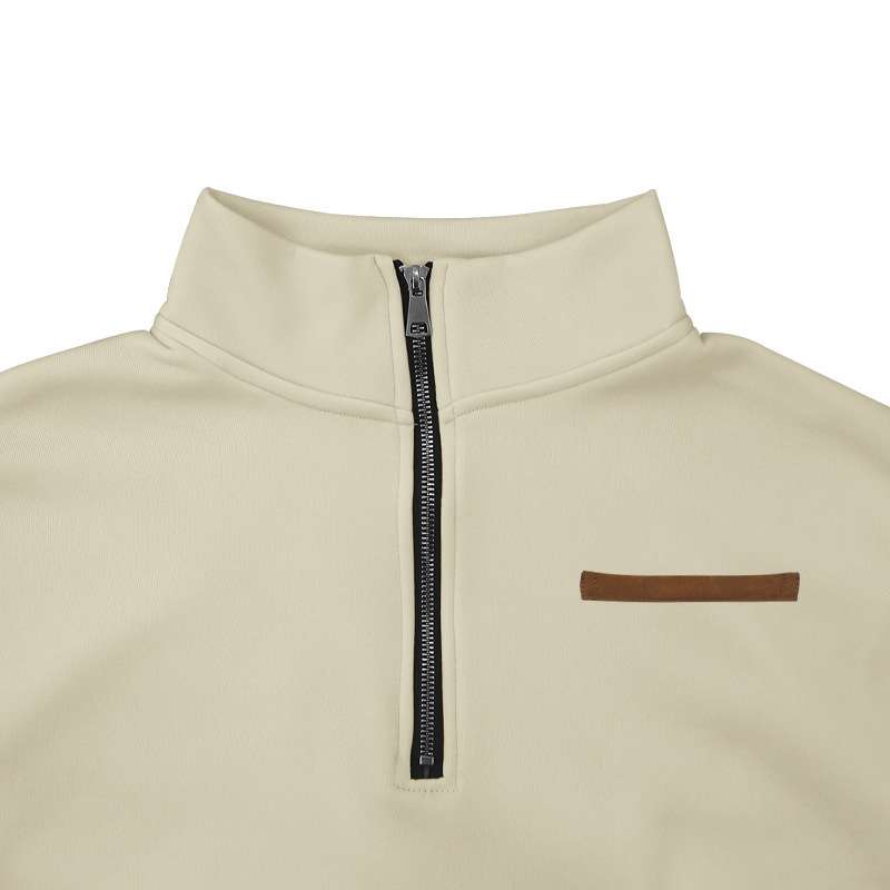 Solid Mock Collar Oversized Sweatshirt image 10