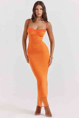 Sexy Lace Patched Mesh Layered Sleeveless Maxi Dress image 0