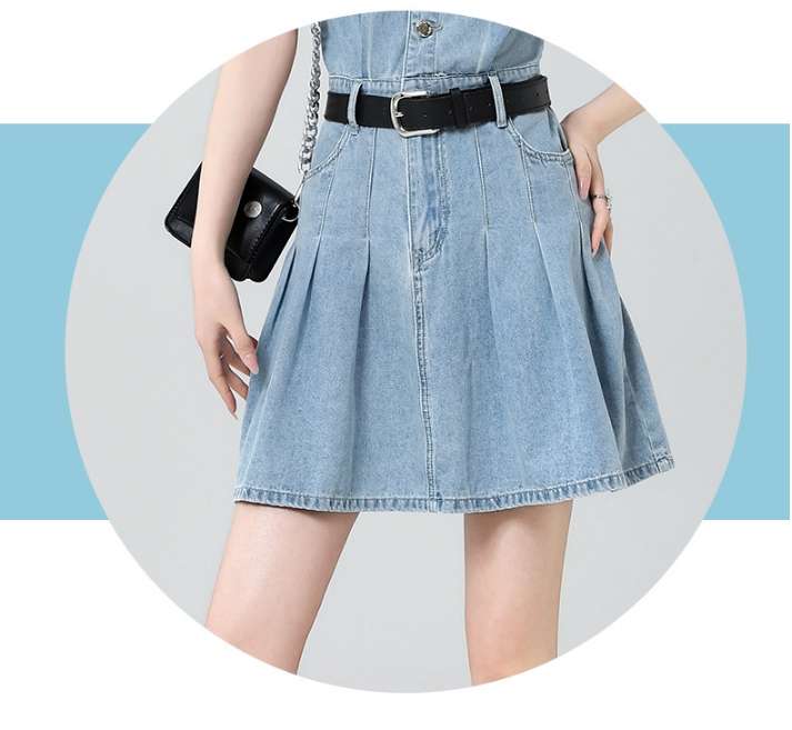 Casual Denim Short-Sleeve Dress image 5