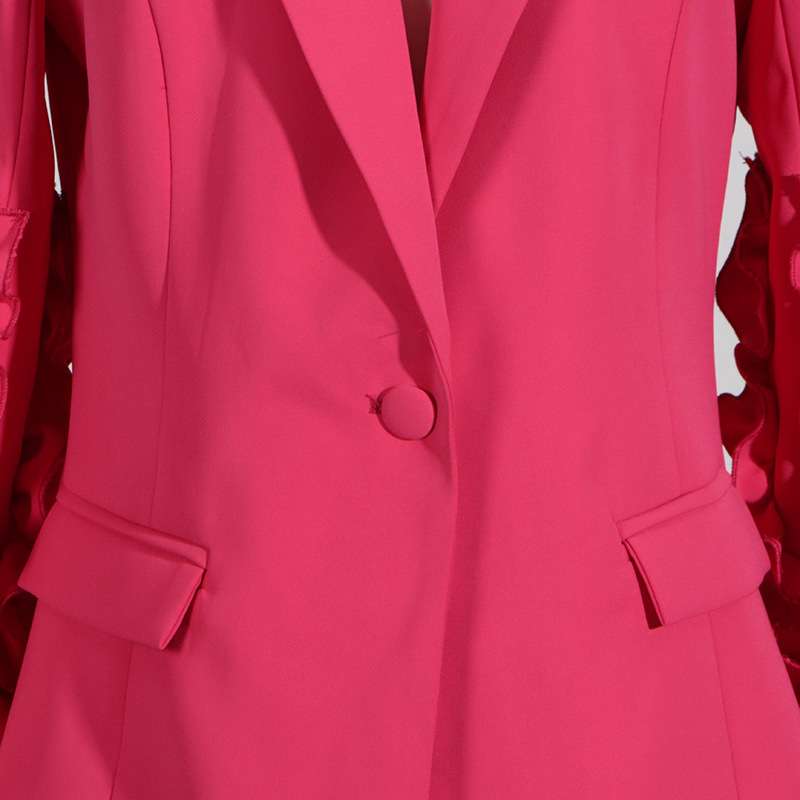 Notched Lapel One Button Women Suit image 6