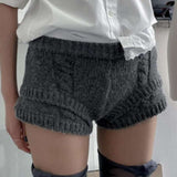 Cable Knit Lounge Shorts - M, Dark Grey image