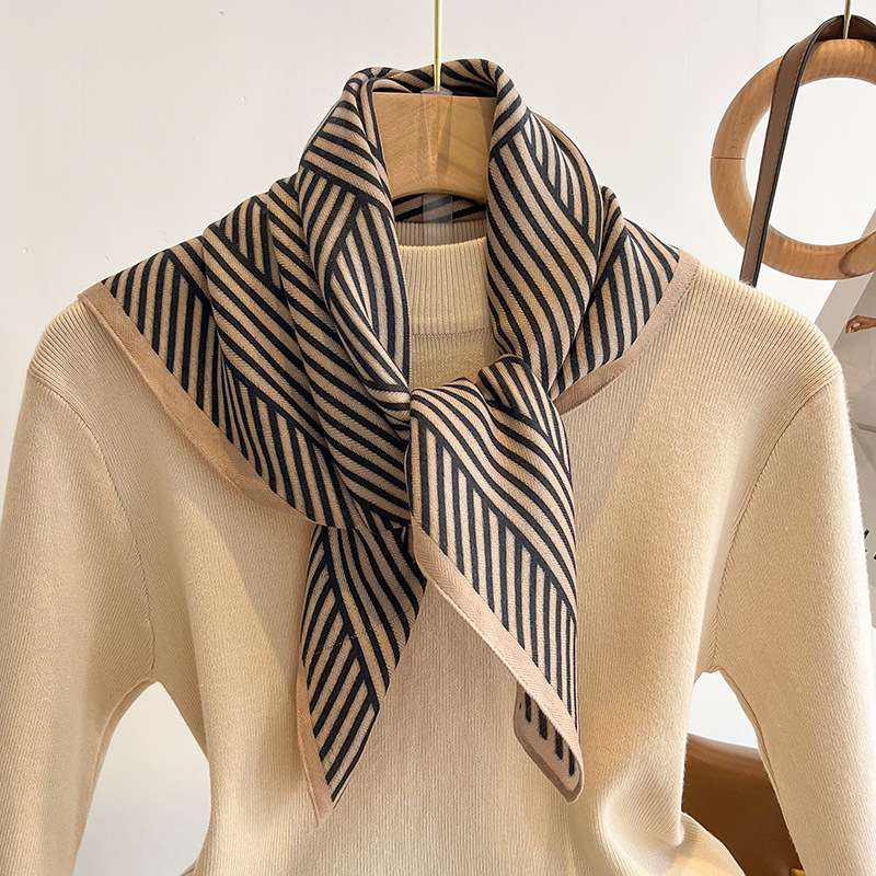 Striped Print Scarf Shawl Hijab for Women image 6