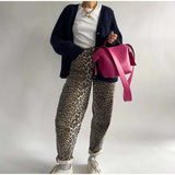 Vintage High Waist Leopard Print Pants image 0