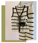 Casual Knit Striped Two-Piece Set image 4