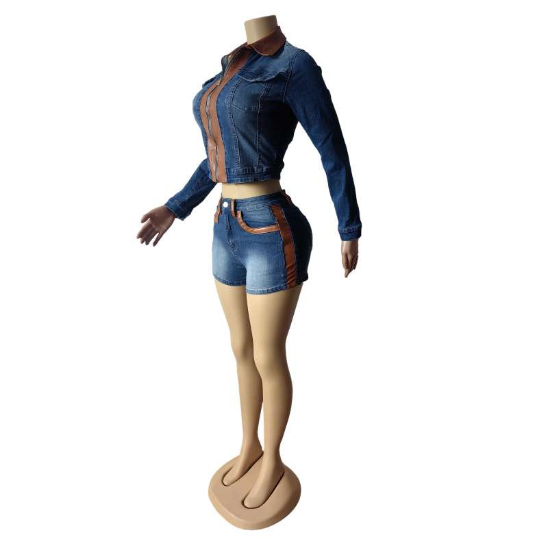 Stylish Casual Set with PU Details image 2