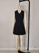Elegant Pleated Sleeveless Dress image 3
