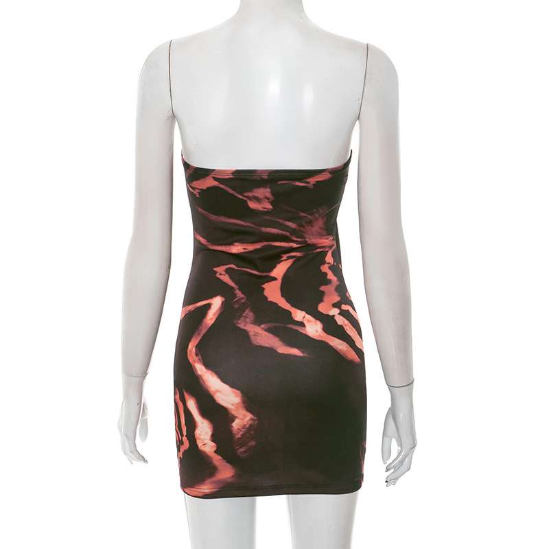 Strapless Animal Print Bodycon Dress image 4