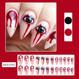 Creepy Eye & Blood Nail Art Design image 4