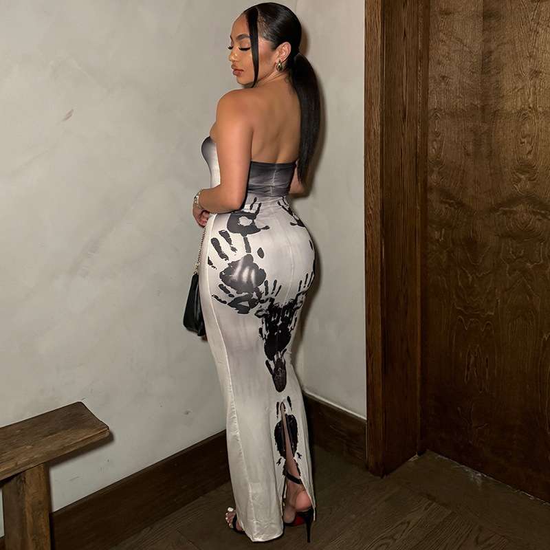 Noir Impressions Maxi Dress image 2