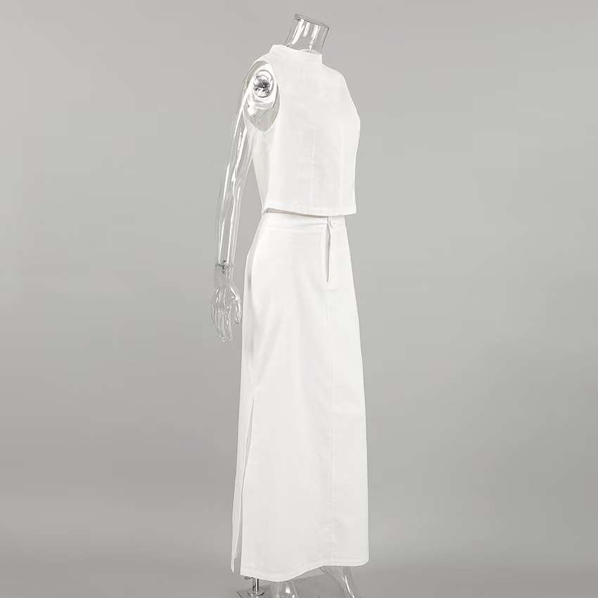 Elegant White Two-Piece Summer Outfit image 4