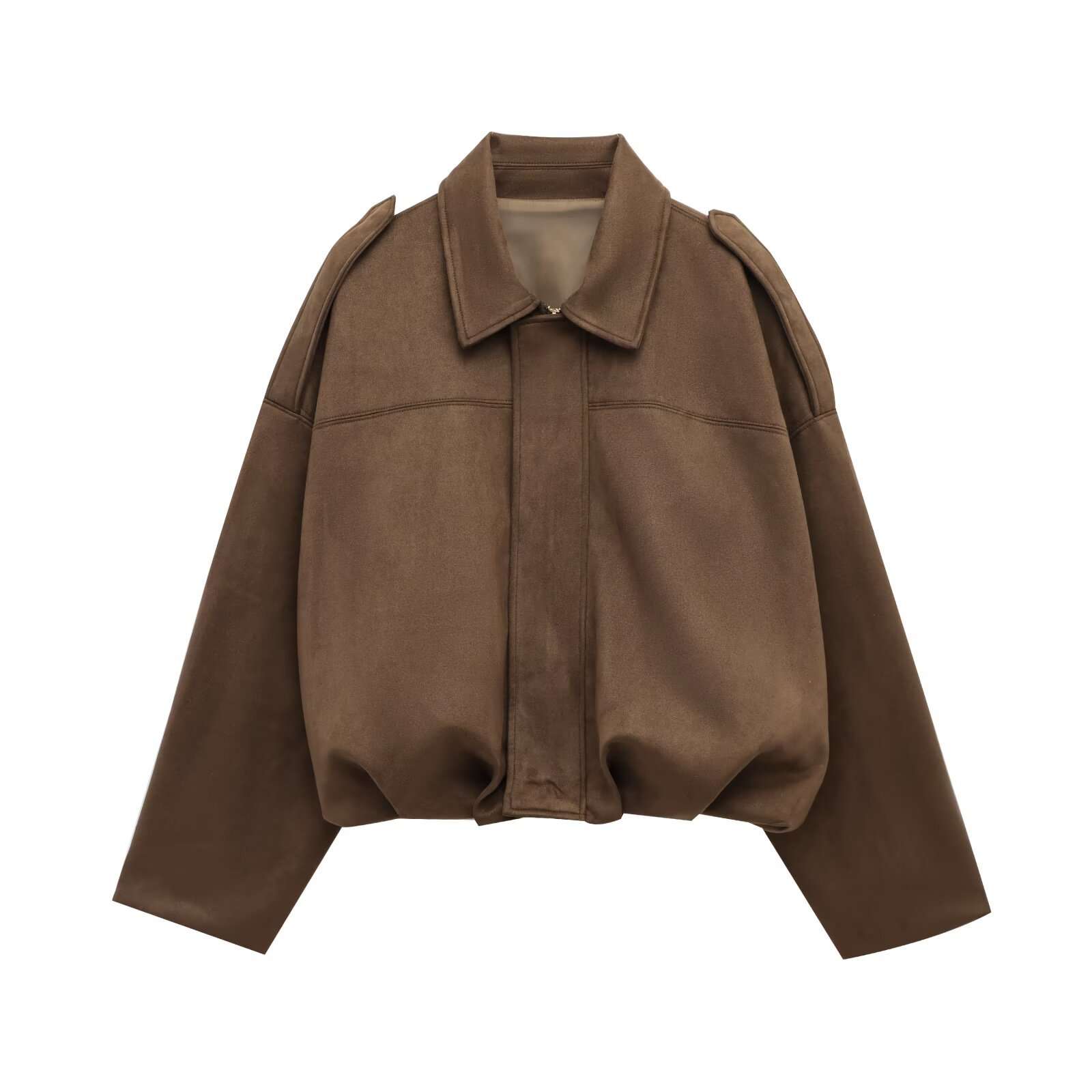 Vintage-Inspired Oversized Jacket - L, Brown image