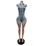 Casual Sleeveless Jumpsuit with Frayed Details image 4