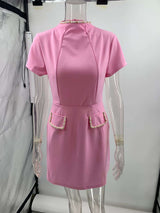 Mini Dress with Chain Trim Detail image 3