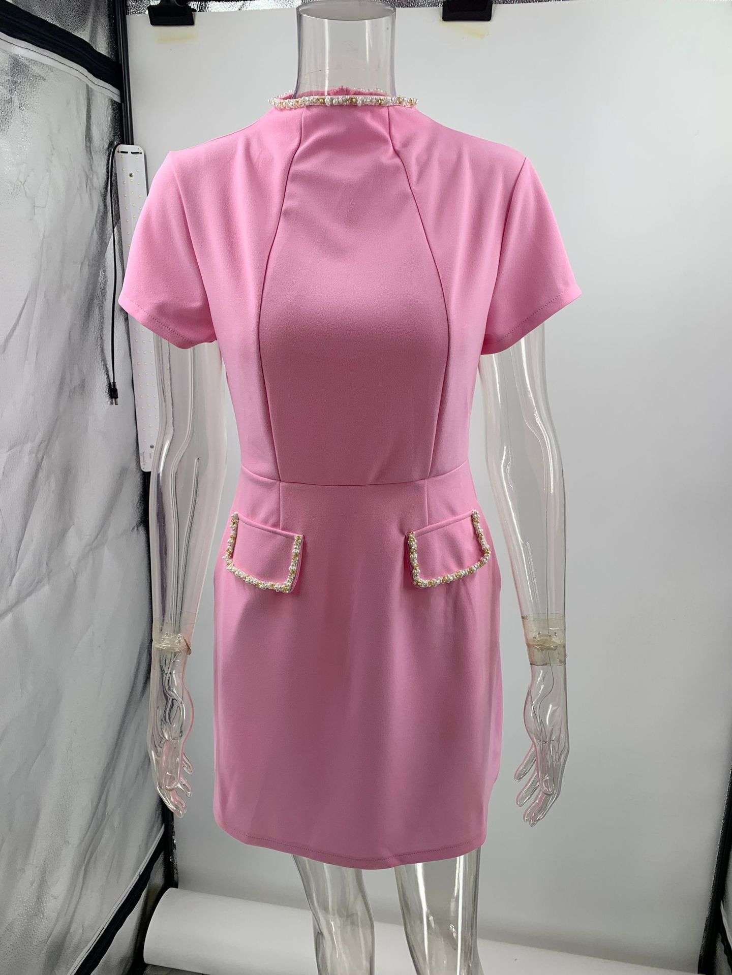 Mini Dress with Chain Trim Detail image 3