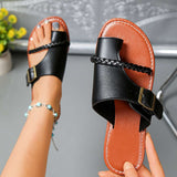 Slide Sandals with Buckle Detail