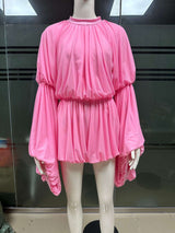 Elegant Pleated Jumpsuit  with Dramatic Sleeves image 5