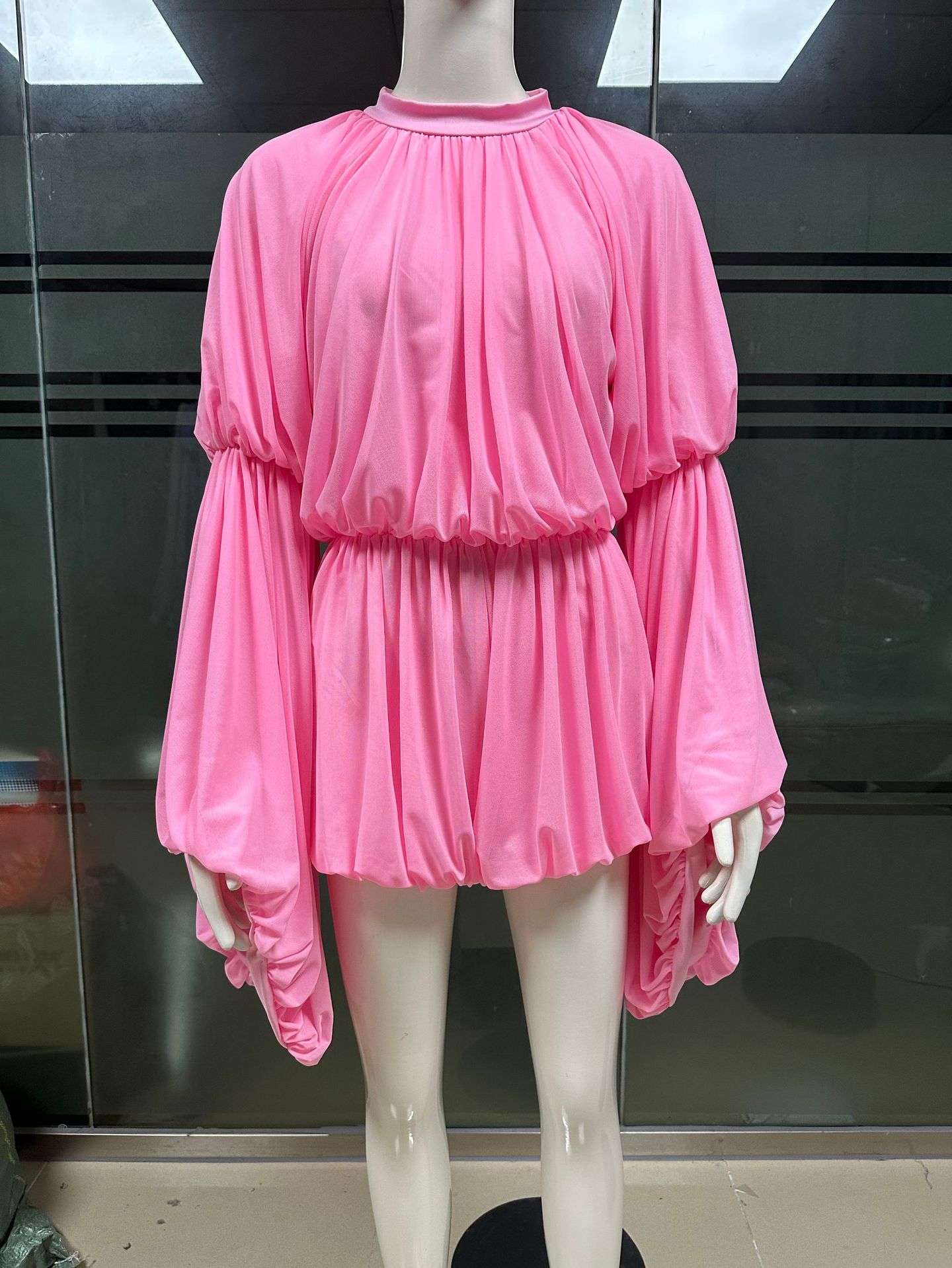 Elegant Pleated Jumpsuit  with Dramatic Sleeves image 5