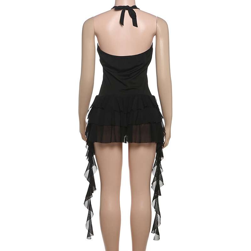 Ruffled Tiered Dress with Deep V Neckline image 6