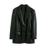 Lapel Collar Belted Long Sleeve Jacket image 6