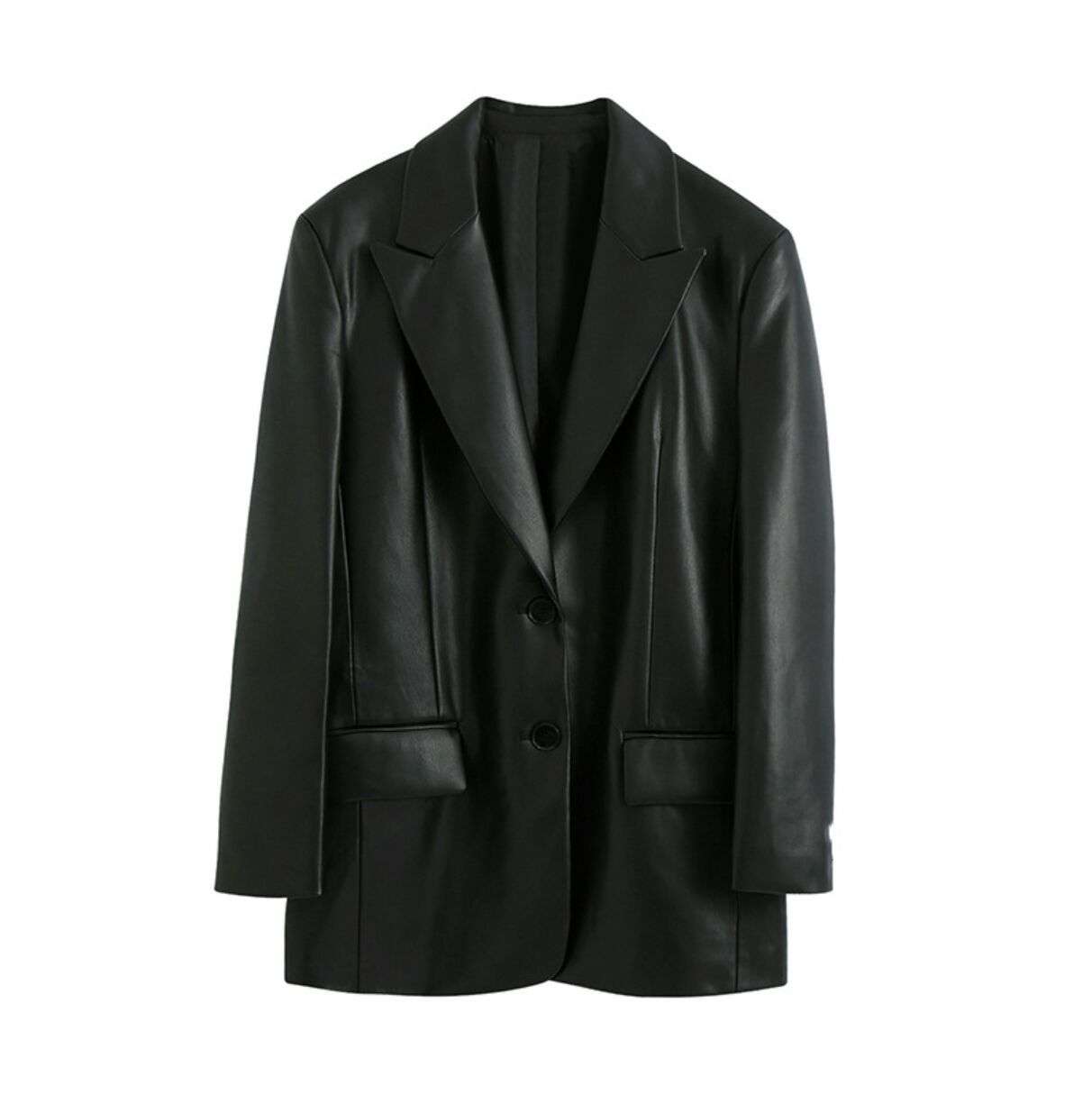 Lapel Collar Belted Long Sleeve Jacket image 6
