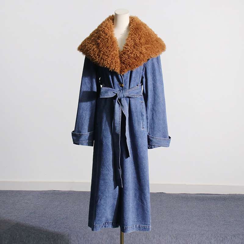 Fur Collar Trench Coat image 3