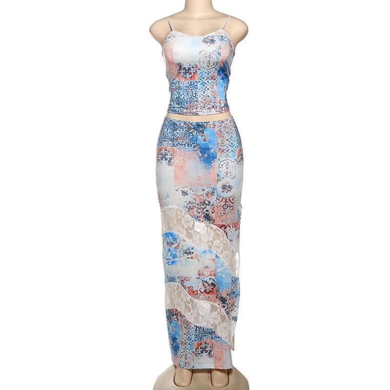 Floral Tube Top & Maxi Skirt Set image 4