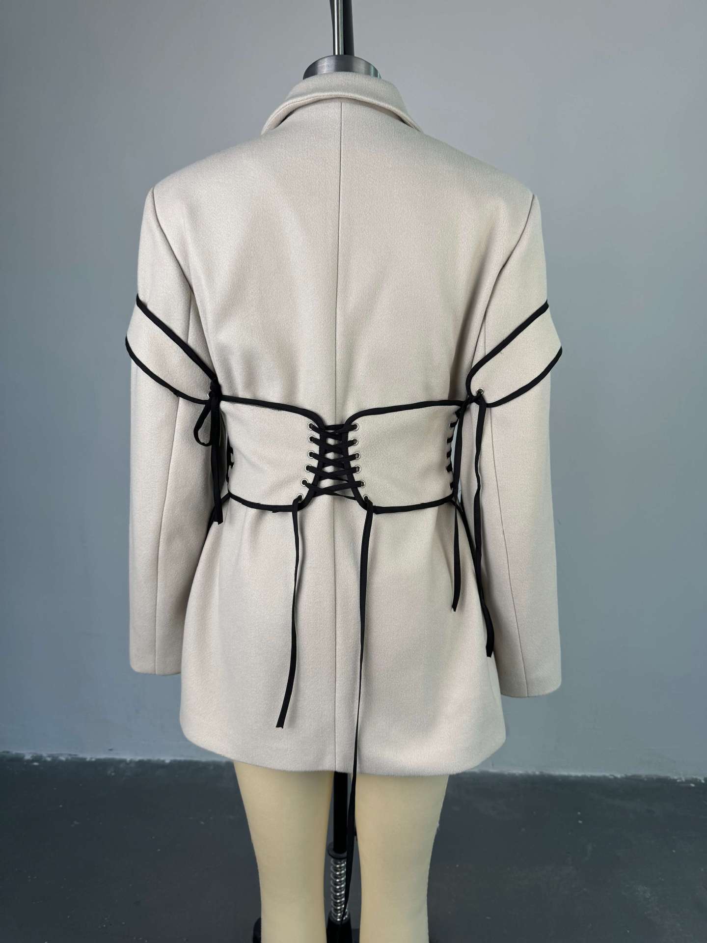 Corset long sleeve dress set with bow image 4