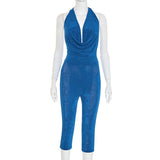 Sleeveless Jumpsuit with Deep V-Neck image 6