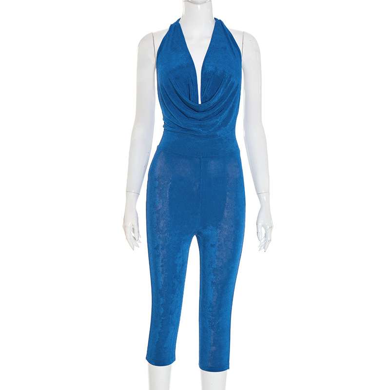 Sleeveless Jumpsuit with Deep V-Neck image 6