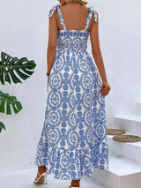Embroidered Maxi Dress with Side Slit image 1