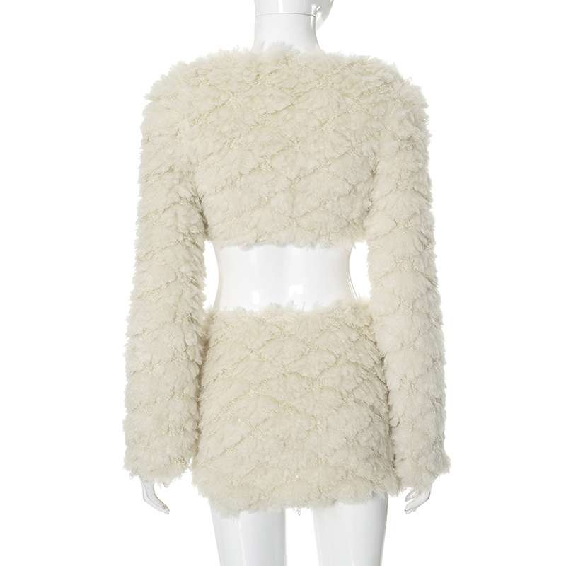 Faux Fur Cardigan &amp; Skirt Set image 4