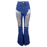 Ripped Holes Flare Jeans image 2