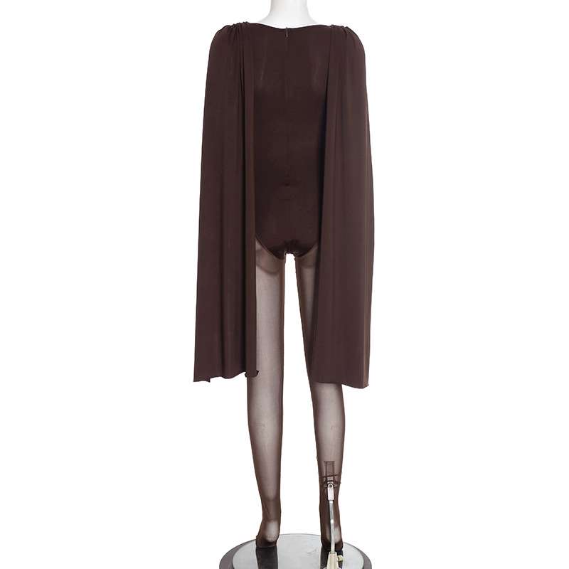 Elegant Sheer Jumpsuit with Caped Sleeves image 3