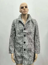 Stand collar mid-length casual coat with pockets image 2