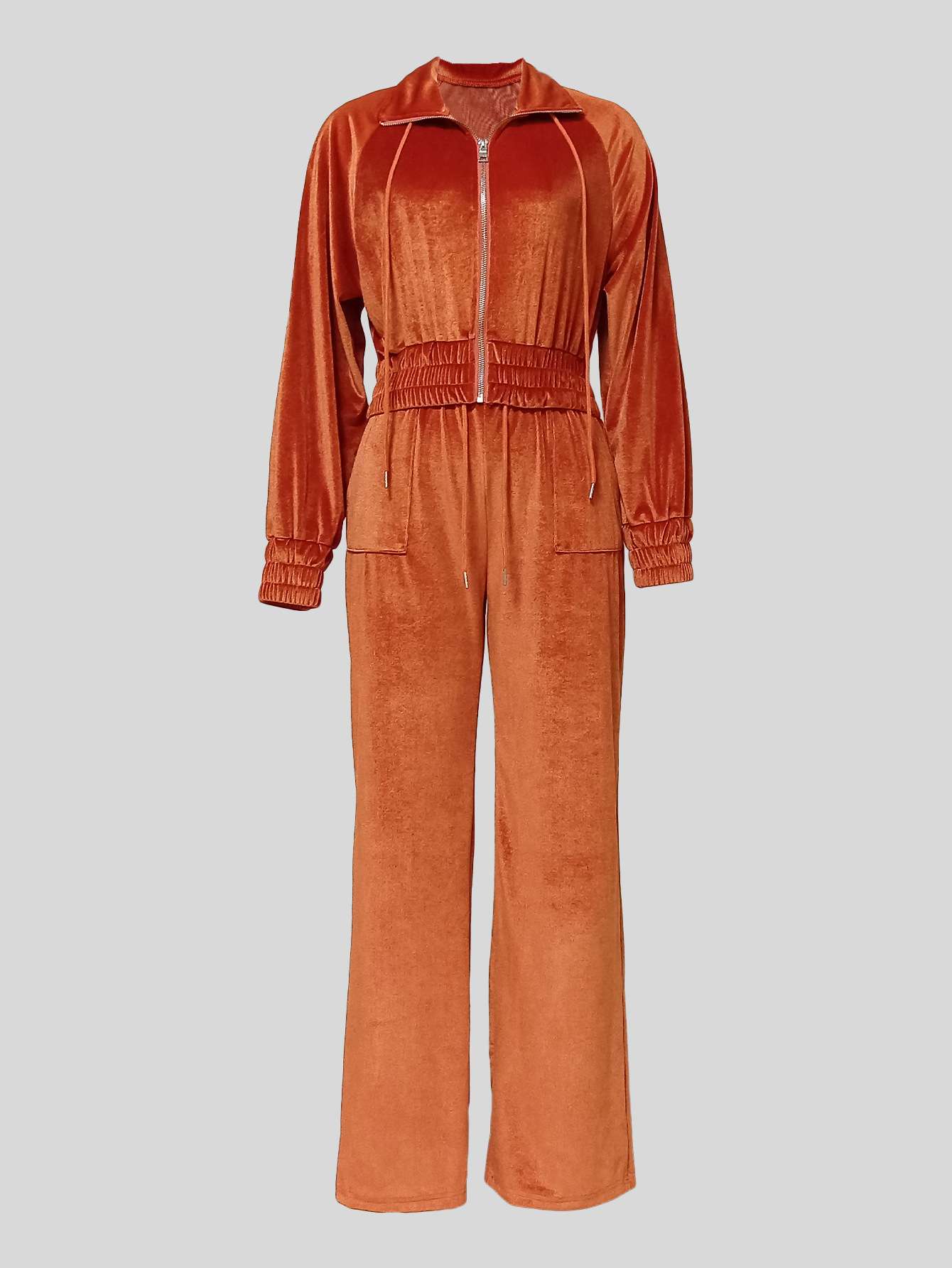 Cropped Zipper Long Sleeve Tracksuits image 3