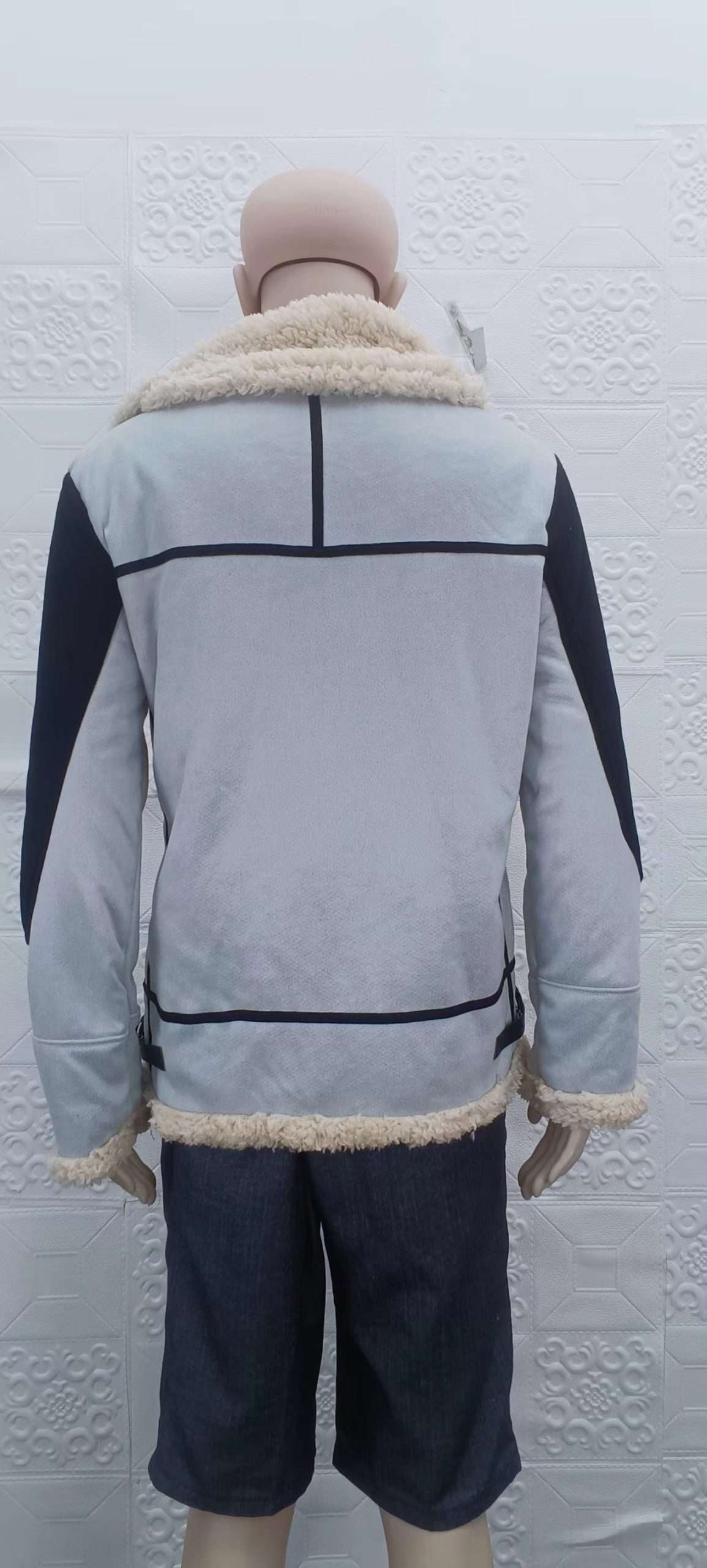 Distressed Faux Jacket Autumn Winter image 4