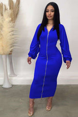 Zipper Design Bodycon Dress image 0