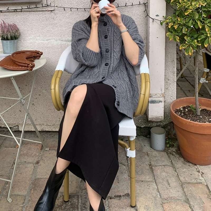 Cable Knit Turtleneck Cardigan image 3