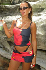 Bold Floral Print Two-Piece Set image 0