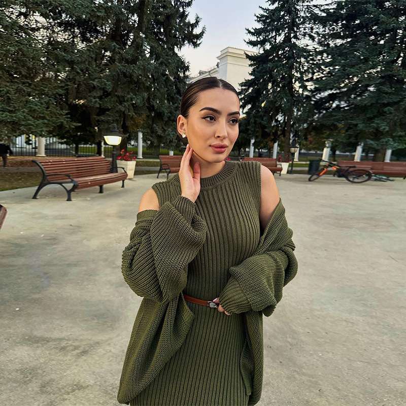 Bodycon Dress & Cardigan Set image 6