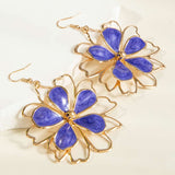 Floral Earrings with Enamel Petals image 6