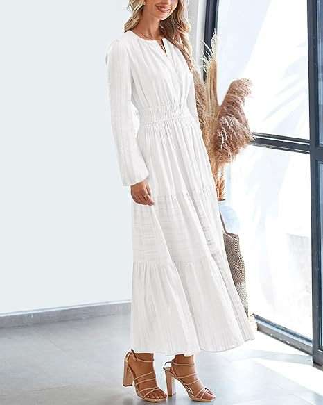 Elegant Long Sleeve Maxi Dress image 1
