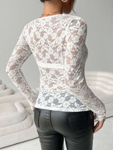 Floral Lace Tunic Top image 5