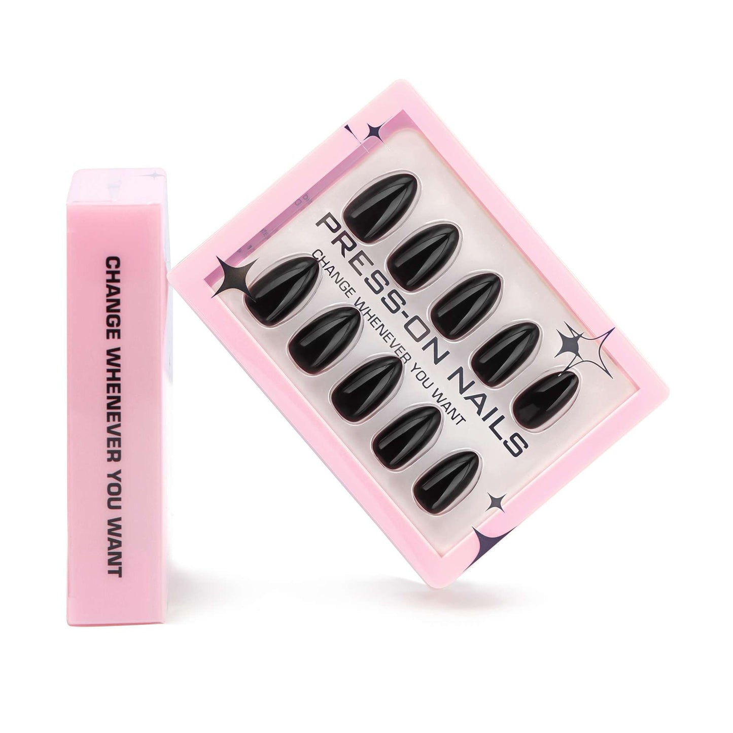 Black Nail Art with Glossy Finish image 3