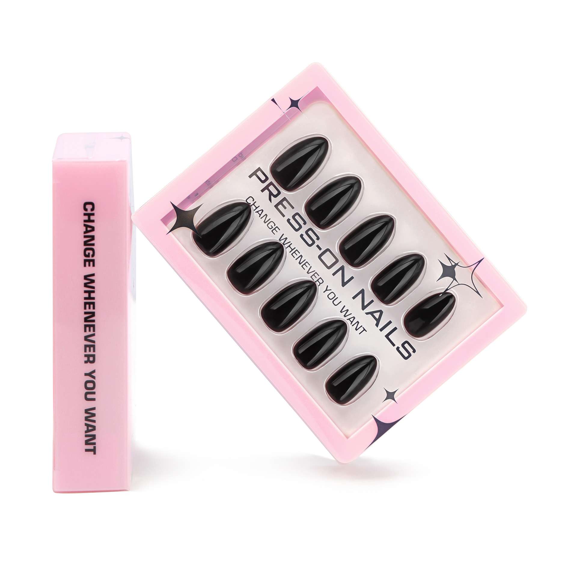 Black Nail Art with Glossy Finish image 3