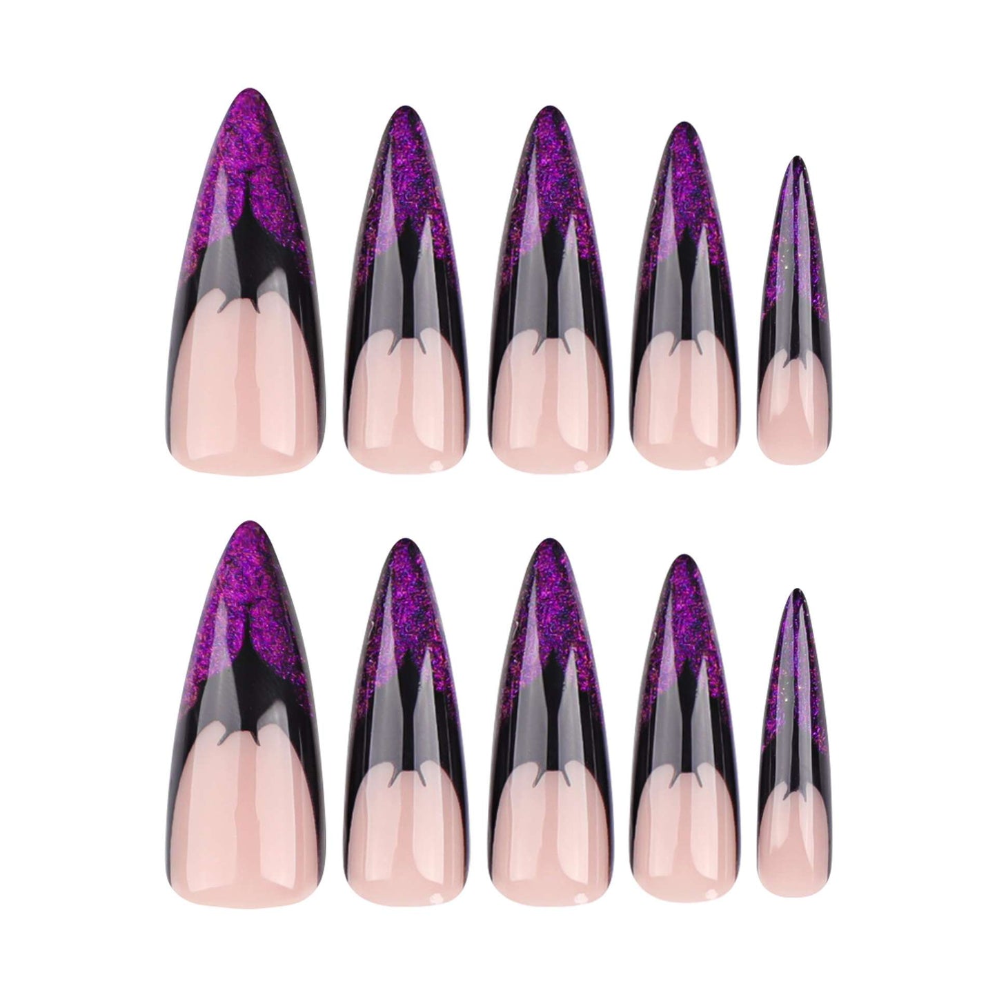 Glitter Bat Wing Nail image 4