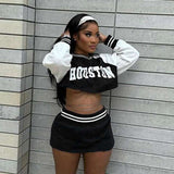 H-Town Crop Cheer Two Piece Set - L, Black image