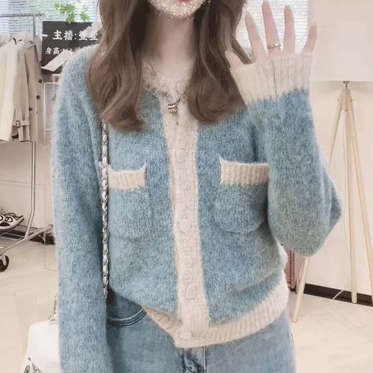 Cozy Colorblock Knit Cardigan image 4