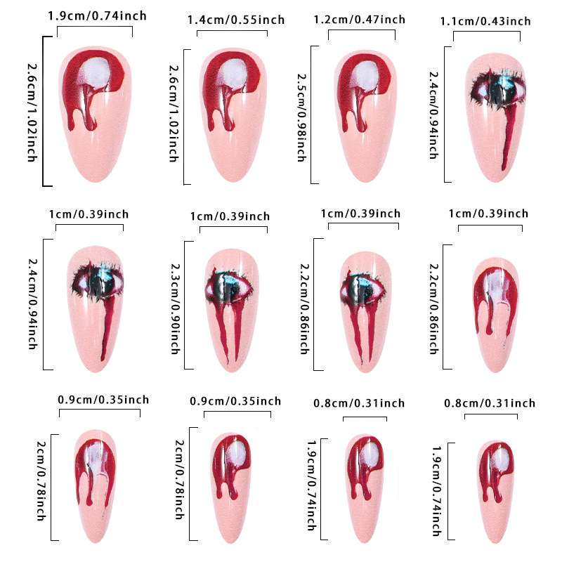 Creepy Eye & Blood Nail Art Design image 5
