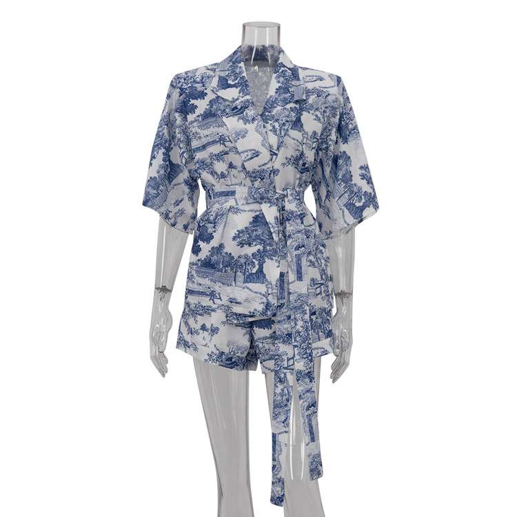 Monochrome Tie-Waist Pajama Set image 4